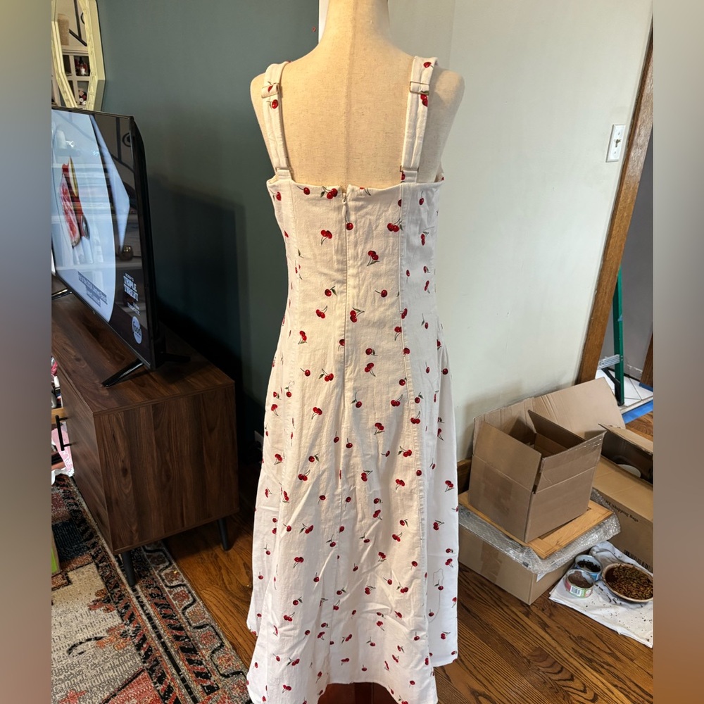 Abercrombie Mila Stretch Midi Dress Size Large Tall - Picture 6 of 8